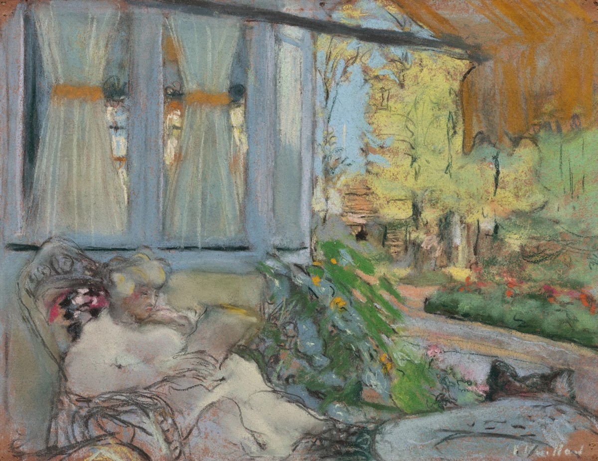 Madame Hessel lisant sur la terasse du Clos Cézanne circa 1920 25