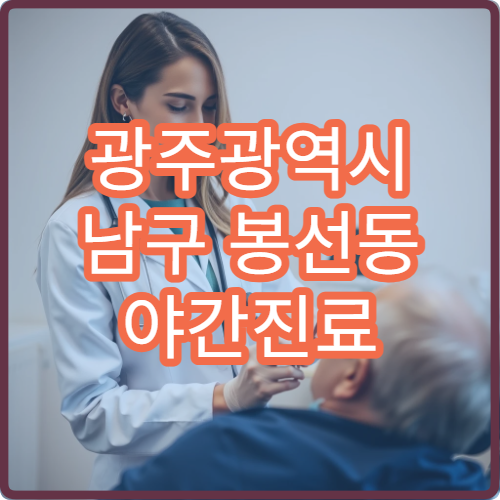 광주광역시 남구 봉선동 야간진료 안과, 녹내장·백내장 상담