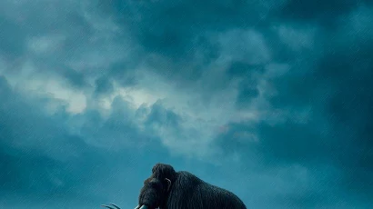 Woolly Mammoth on Frozen Ice iPhone Desktop & Mobile Wallpaper Background
