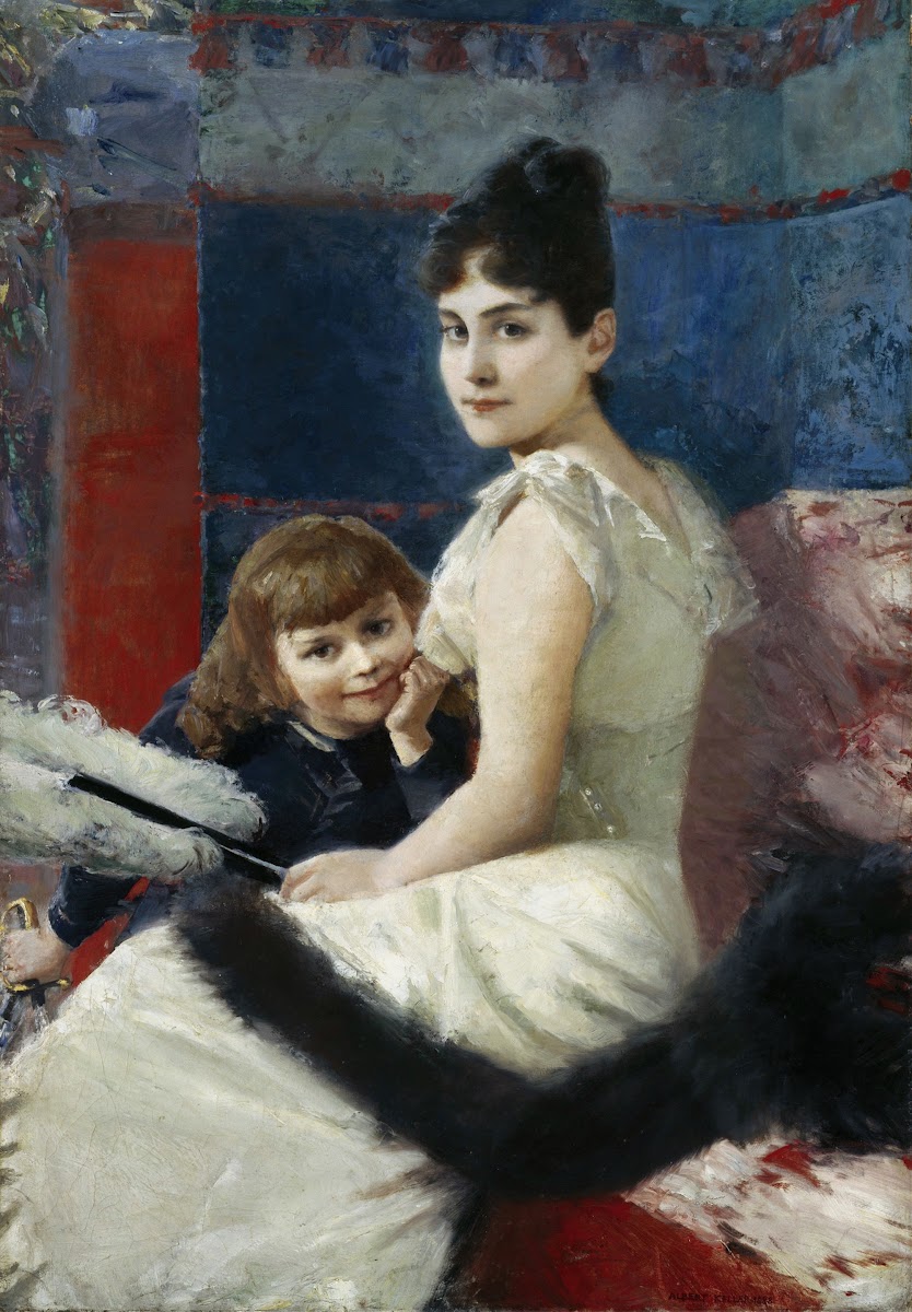 Irene von Keller with son Balthasar 1888