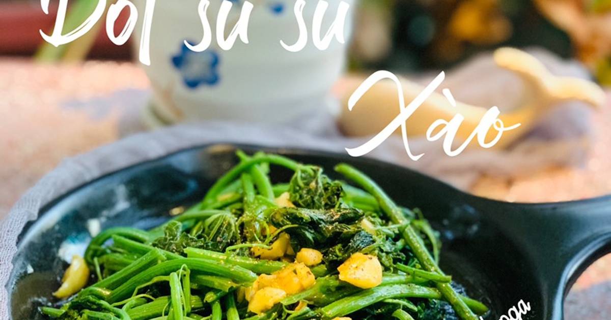 Đọt su su xào tỏi
