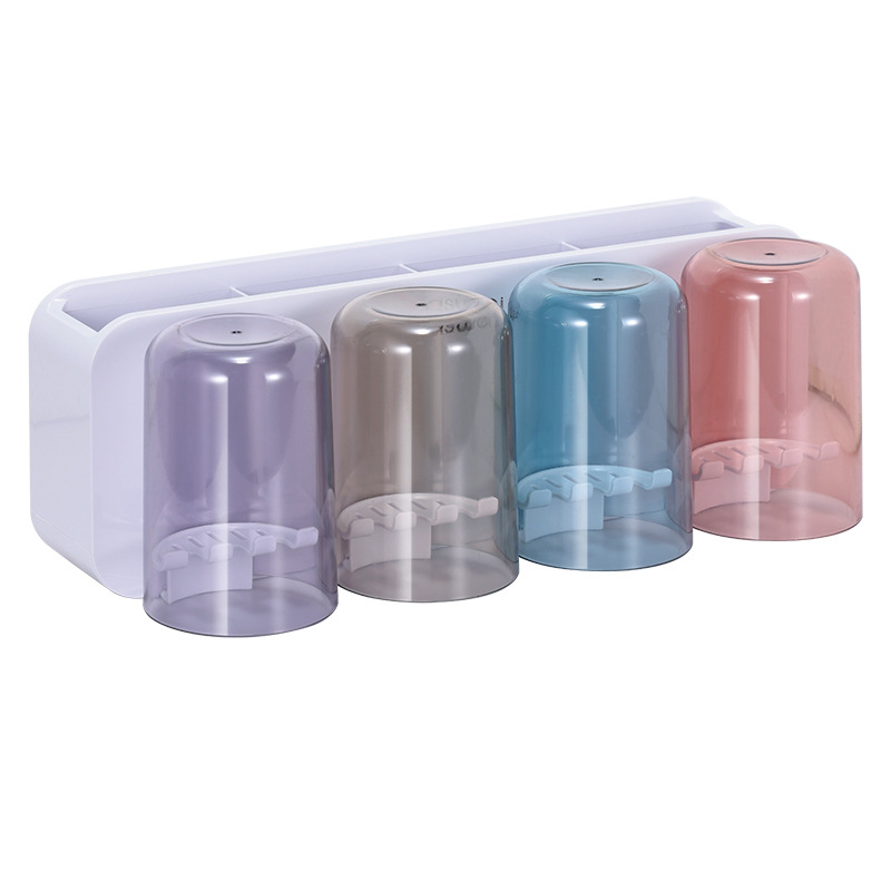 Toothbrush organizer, wall-mounted, without drilling