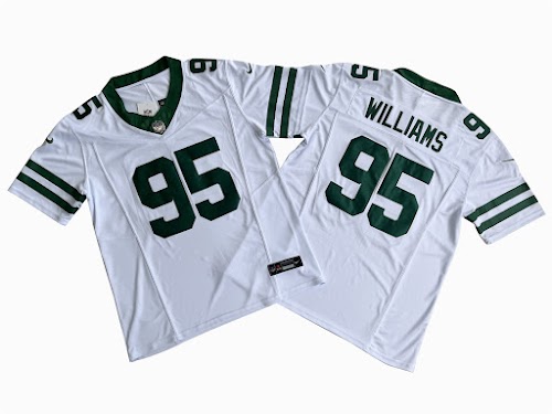 Men's New York Jets 95# Quinnen Williams White Vapor F.U.S.E. Limited Jersey.jpeg