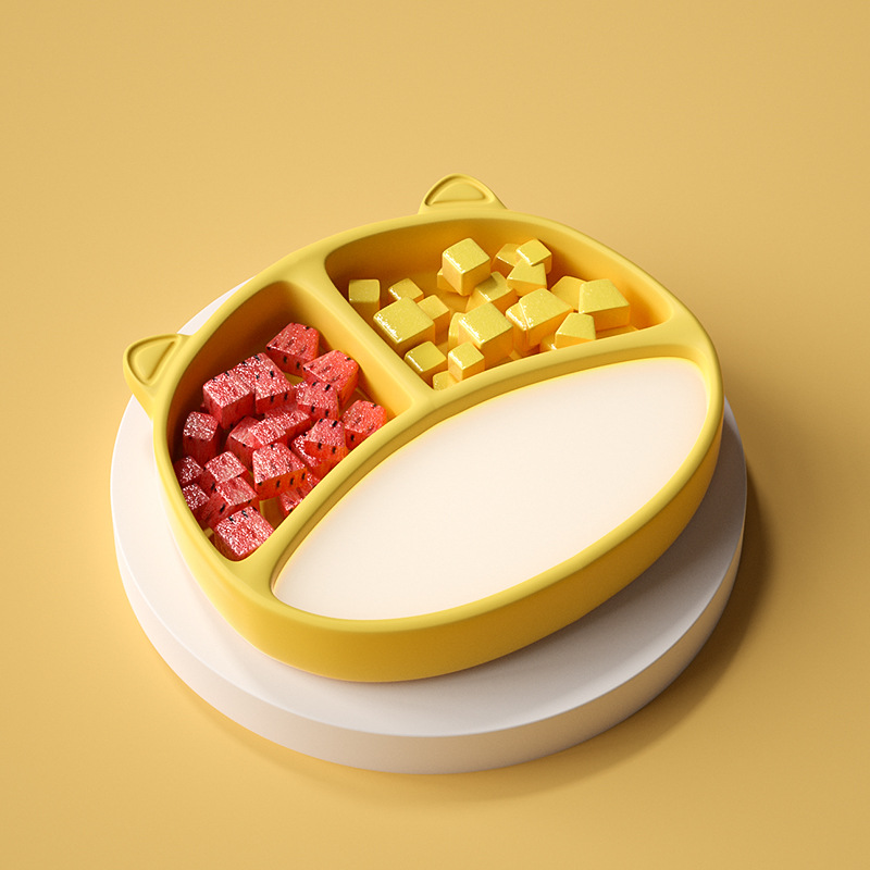 Kindergeschirr-Set aus Silikon, 6-teilig