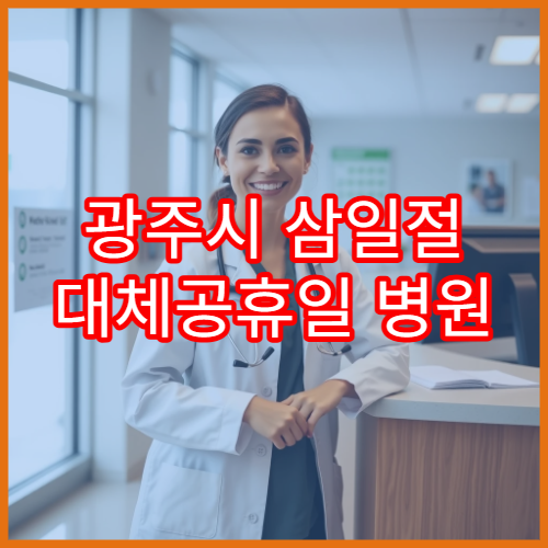 광주시 삼일절 대체공휴일 병원 연휴 진료 소아응급 상담 가능