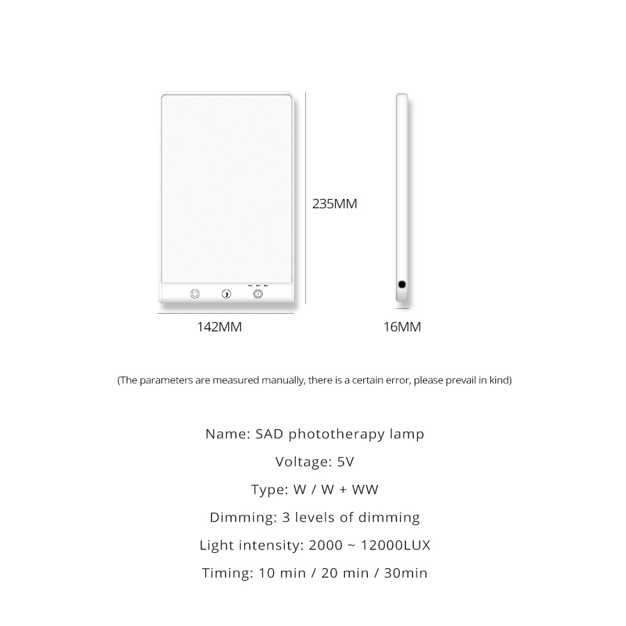 Lichttherapielampe mit natürlichem Lichtspektrum