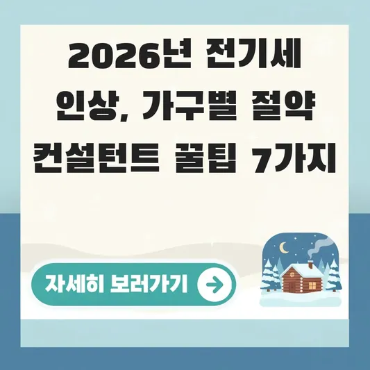 전기세 인상 가구별 절약 방법