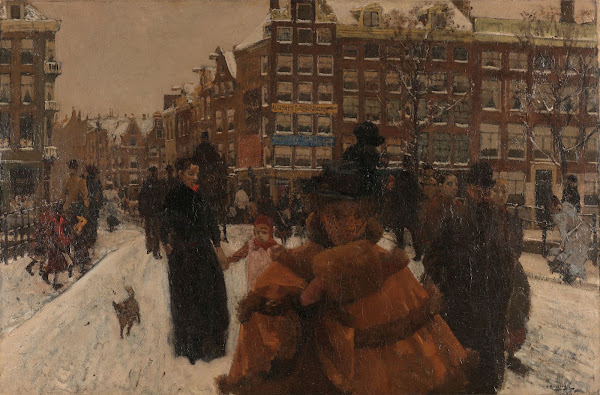 The Singel Bridge at the Paleisstraat in Amsterdam 1898