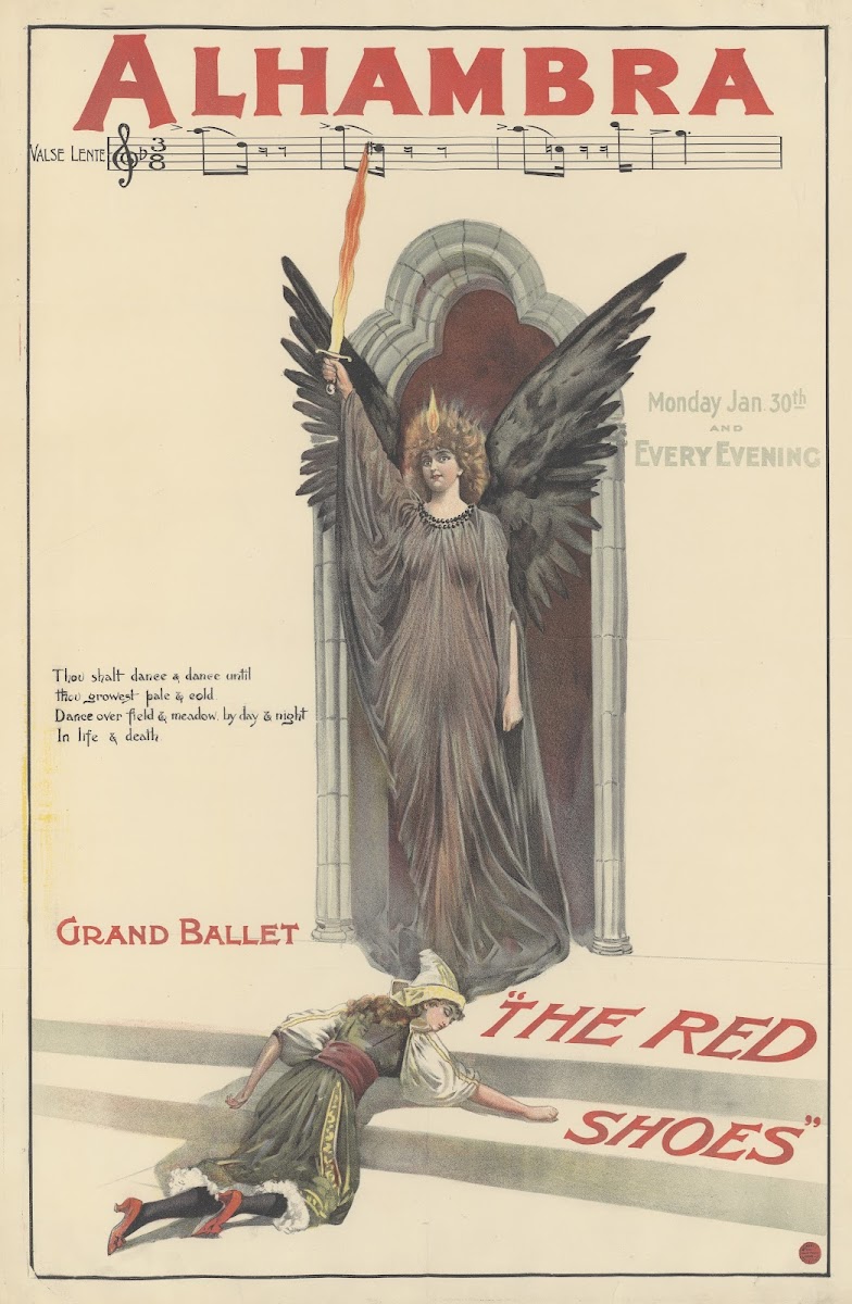 Alhambra the red shoes grand ballet Monday jan 30th and every evening 1890 1900