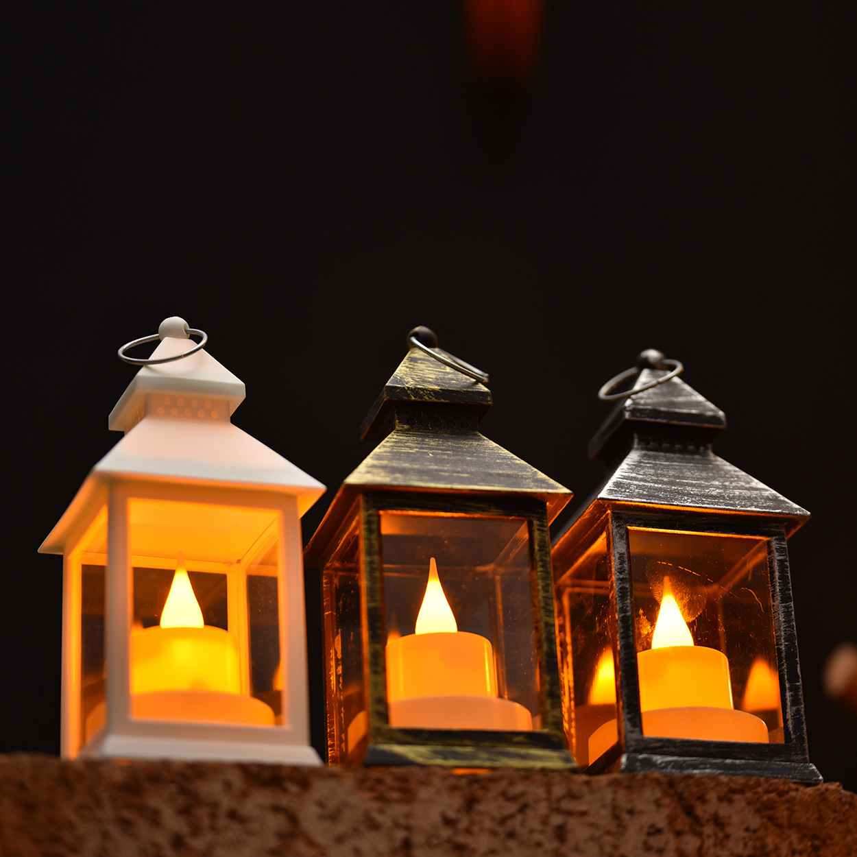 Dekorative LED-Laterne im Vintage-Stil