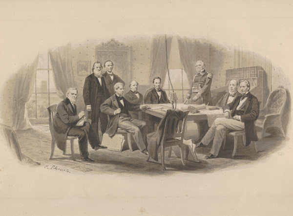 President Lincoln and His Cabinet ca 1861