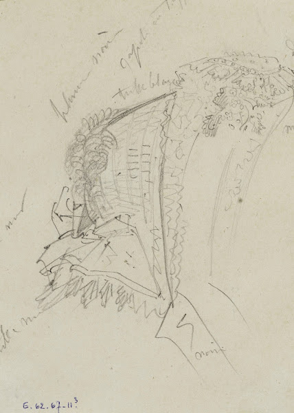 DéTail De Coiffe Fleurie 1863 1864