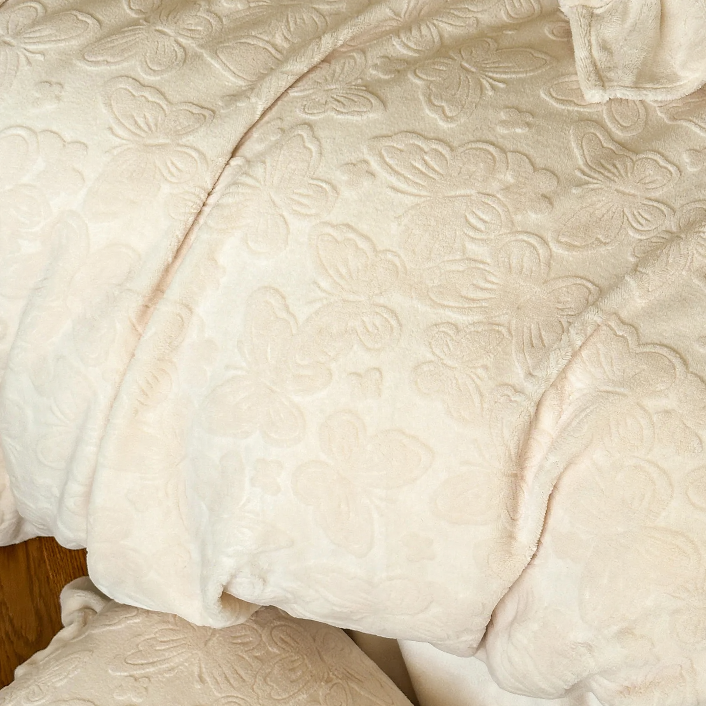 Milk Fiber Fleece Bedding Set, floral, 4-piece