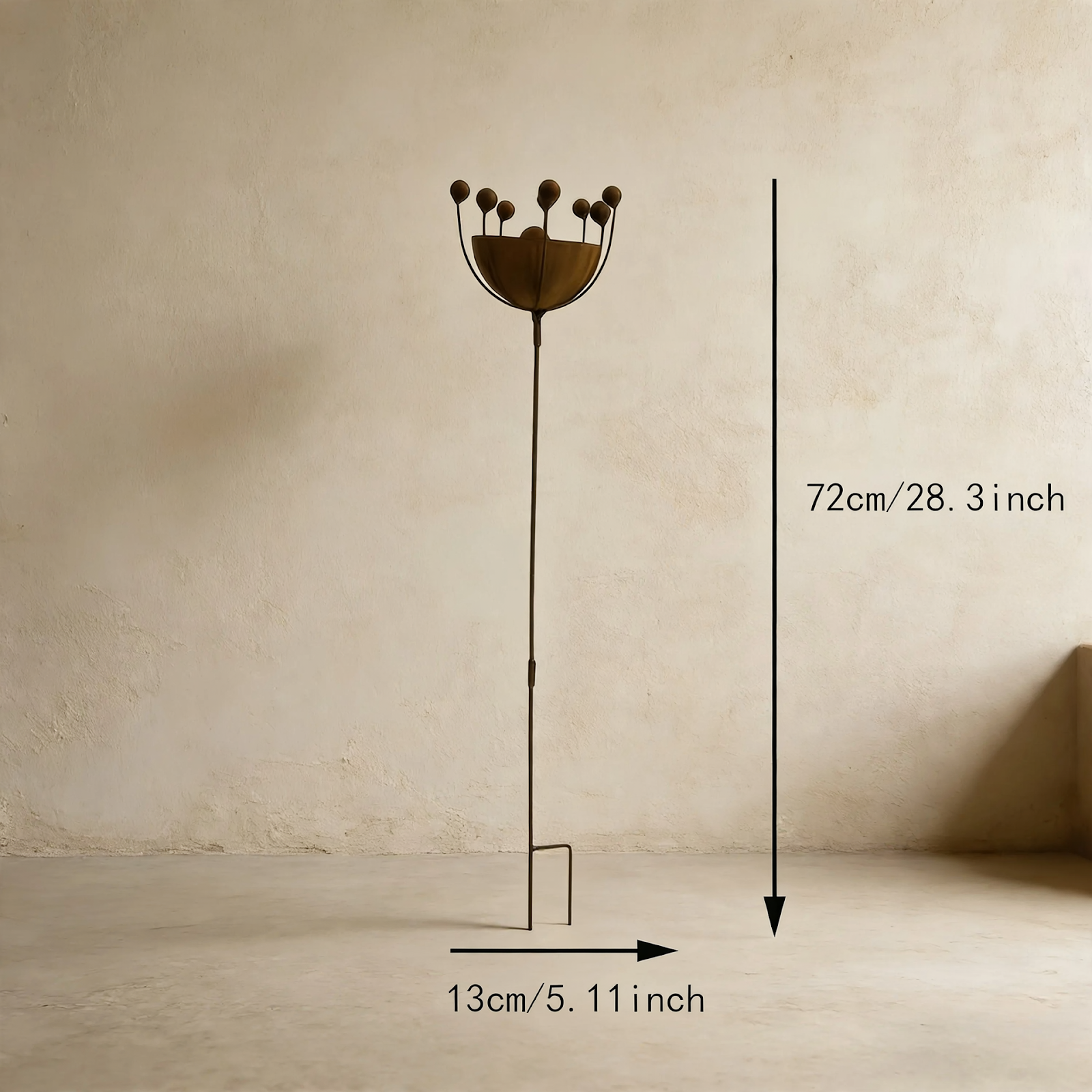Dekorative Vogeltränke aus Metall mit Perlen-Design