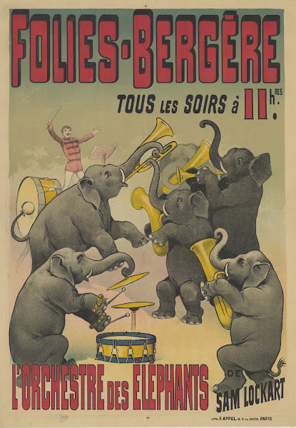 Folies Bergère tous les soirs lorchestre des éléphants de Sam Lockart 1890
