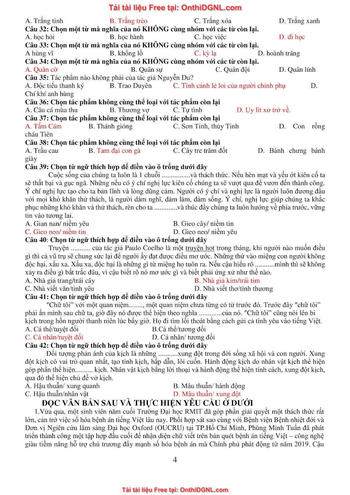 39 Đề ôn HSA - ĐỊnh tính