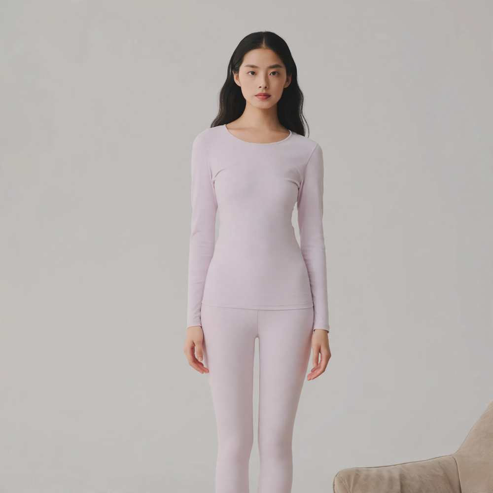 Women's Thermal Underwear Set, 280g Cotton, Antibacterial