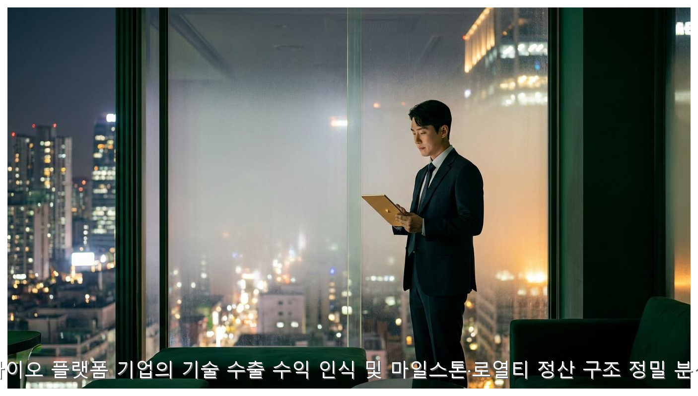 바이오 플랫폼 기술수출 수익 구조와 마일스톤 계산법 핵심 안내 및 분석 인포그래픽 (4)