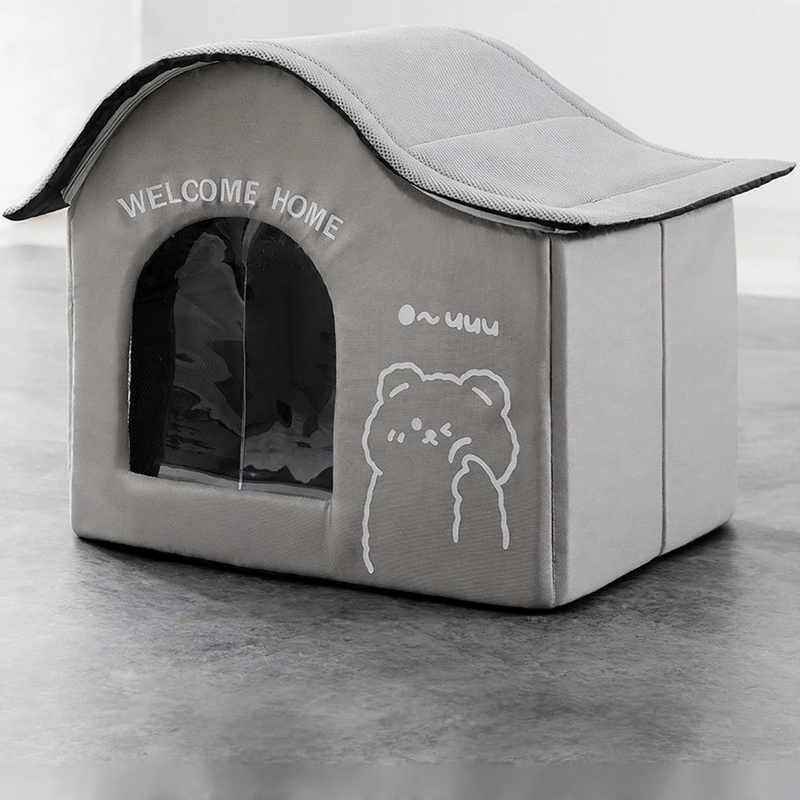 Large cooling igloo for dogs, Oxford fabric, with ice pack