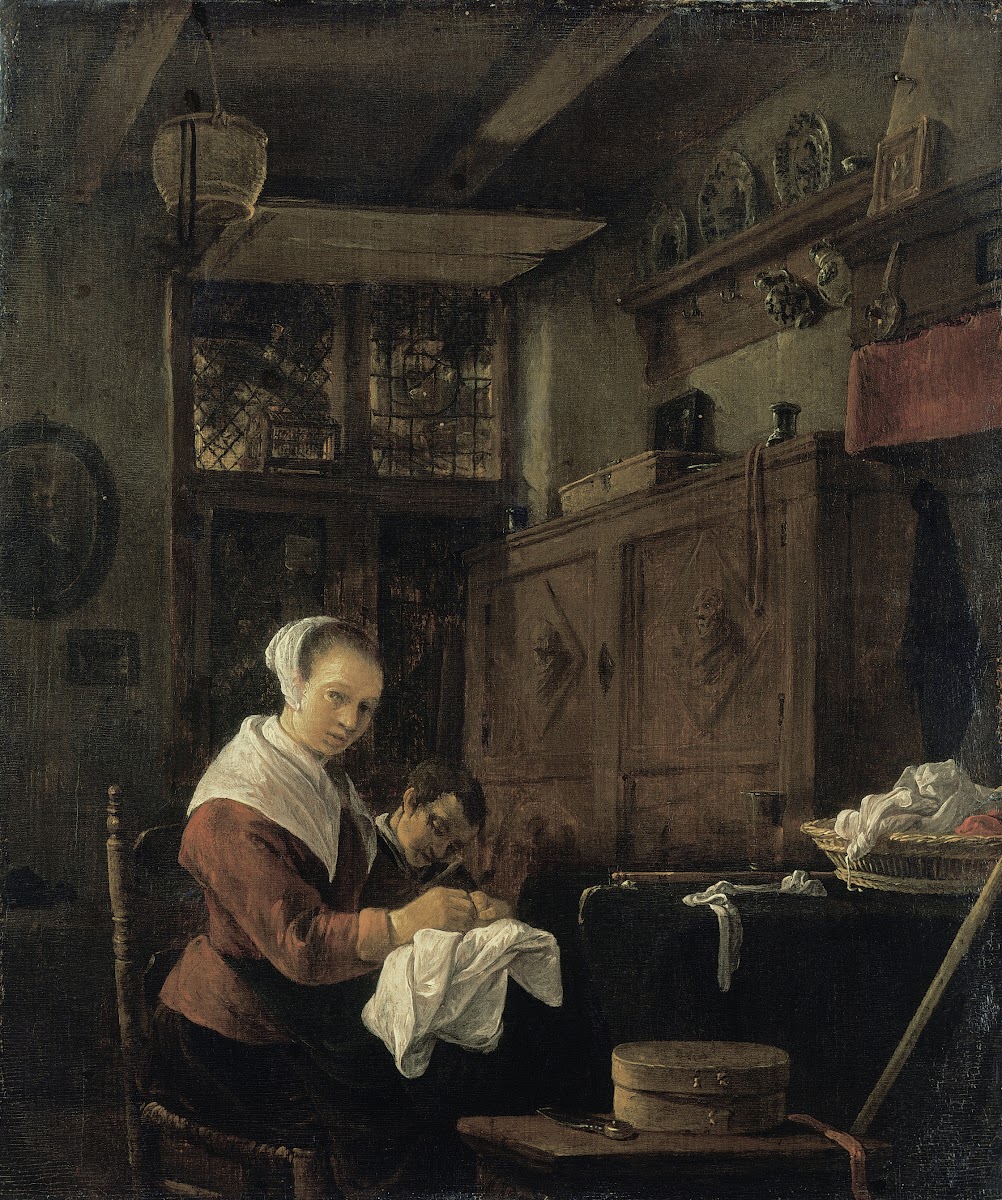 Woman at Her Sewing Table ca 1655