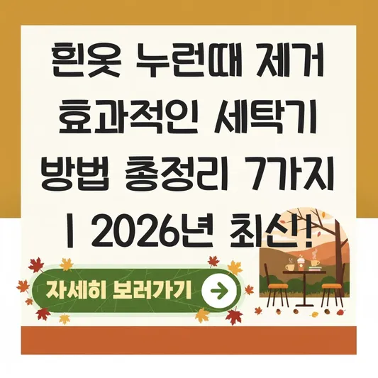 흰옷 누런때 제거 효과적인 세탁기 방법