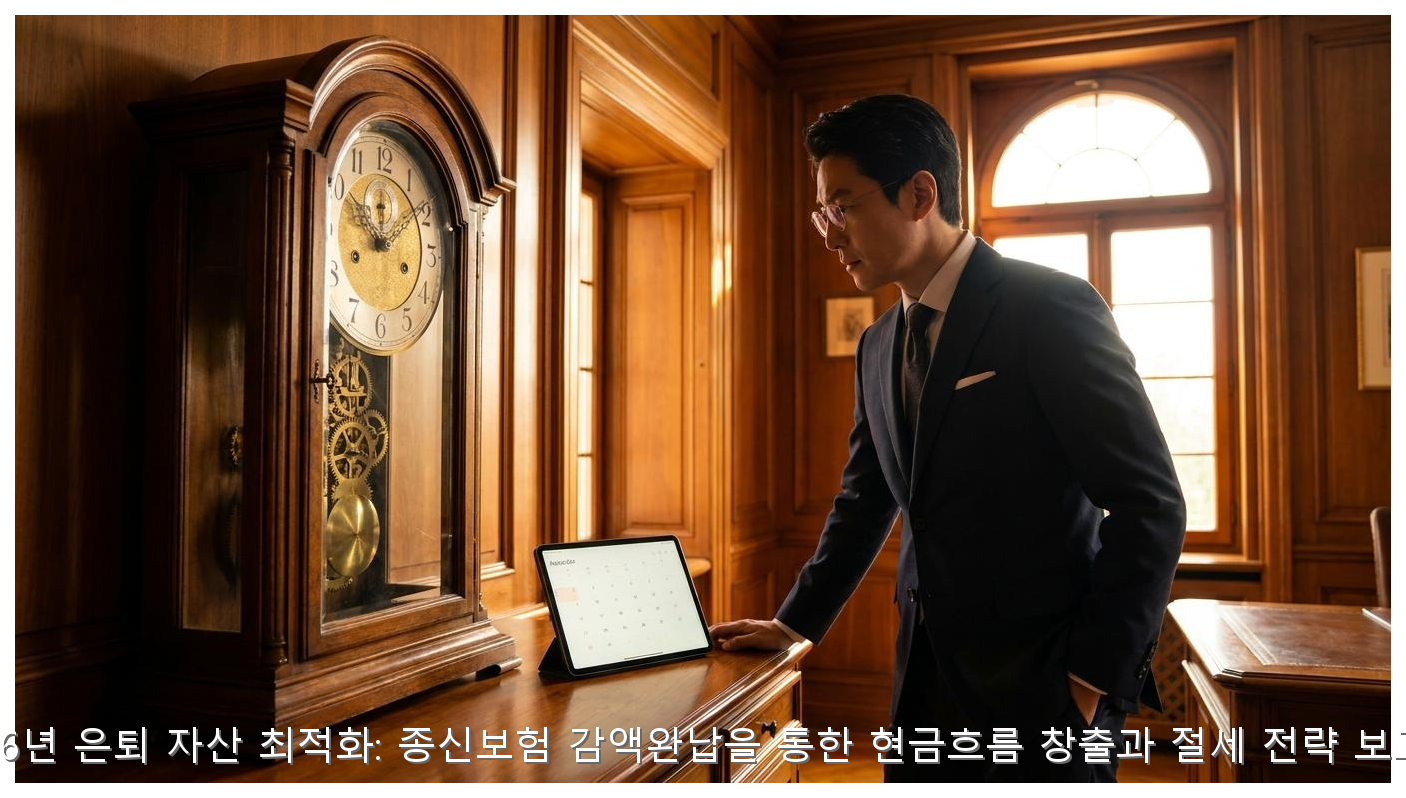 2026년 은퇴 자산 최적화: 종신보험 감액완납을 통한 현금흐름 창출 전략 핵심 안내 및 분석 인포그래픽 (2)
