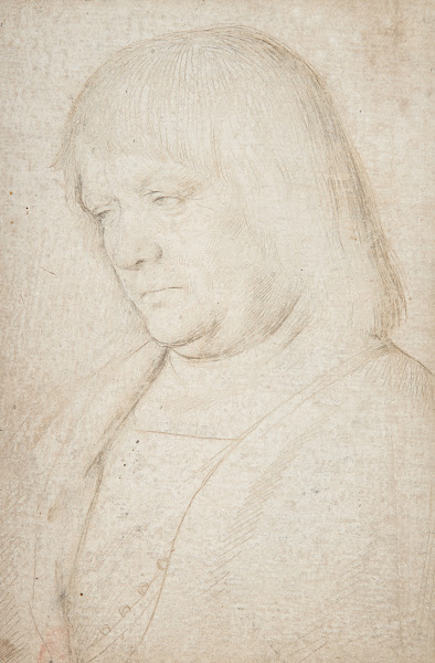 Sinnender Mann mit langem Haar 1502