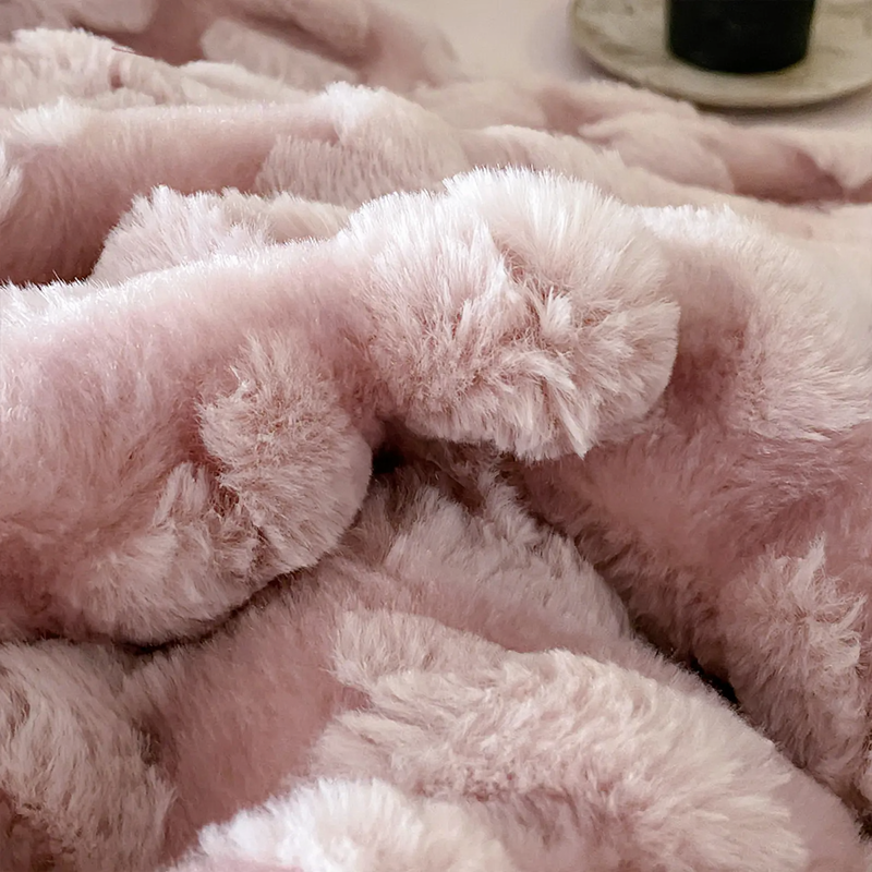 Milk fiber fleece bedding set, extra thick, winter