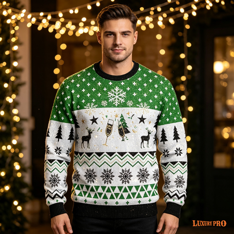 AOP MEG Artificial Wool Sweater