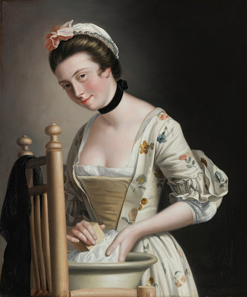 Portrait Of A Woman Washing Clothes Possibly Maria Countess Of Coventry