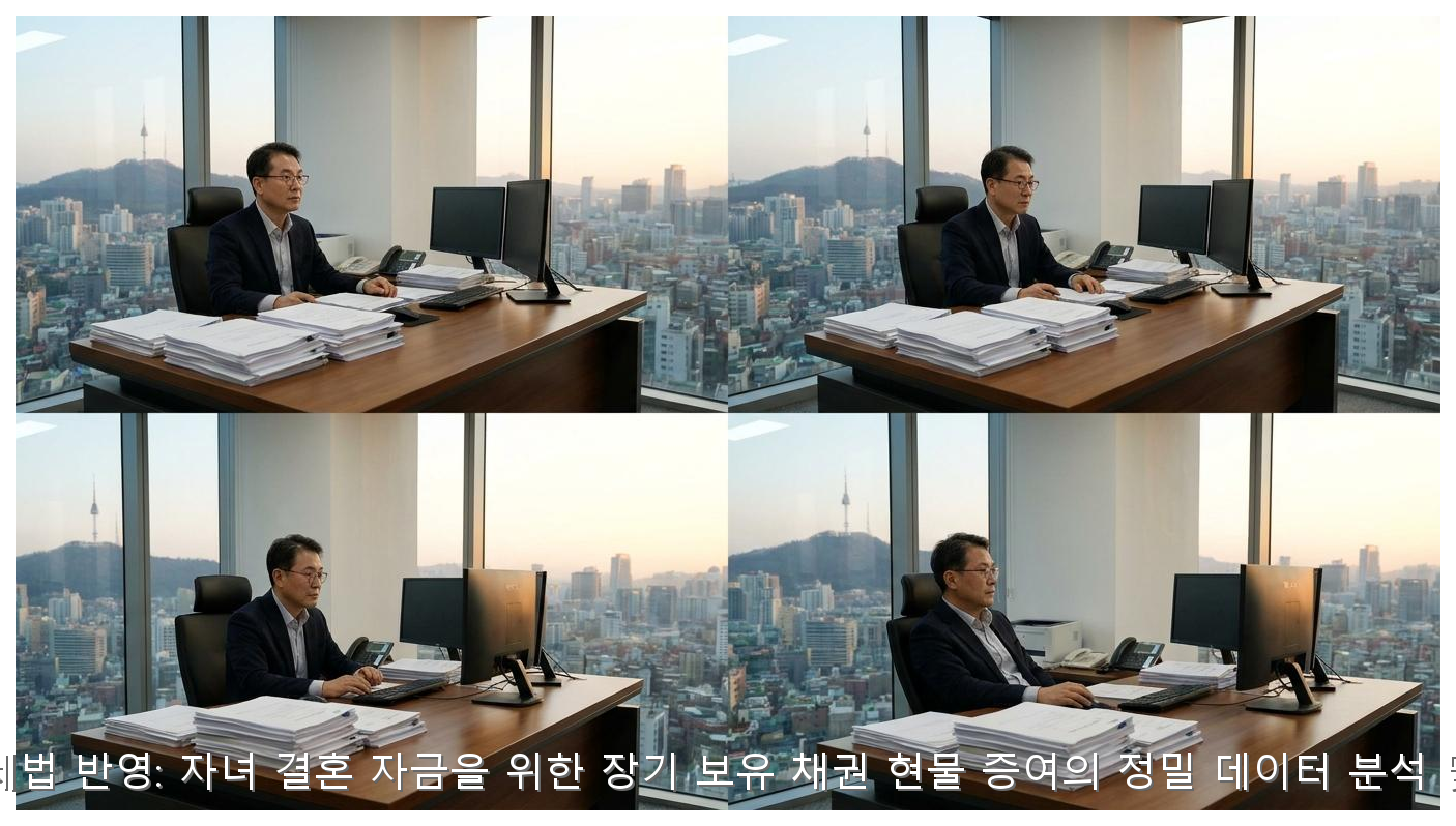 2026년 개정 세법 반영: 자녀 결혼 자금을 위한 장기 보유 채권 현물 증여의 정밀 데이터 분석 및 절세 가이드 핵심 안내 및 분석 인포그래픽 (8)