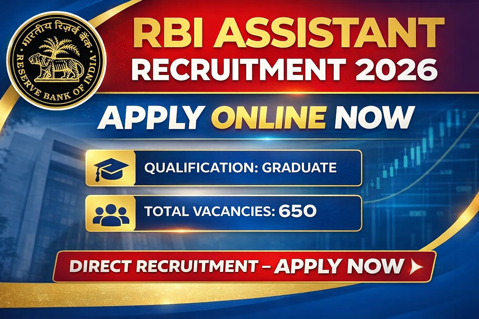 RBI Assistant Vacancy 2026 | Post 650 | Online Apply Form
