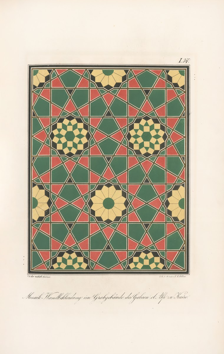 Mosaik Wandbekleidung im Grabgebäude des Galaon el Alfi zu Kairo 2 1842