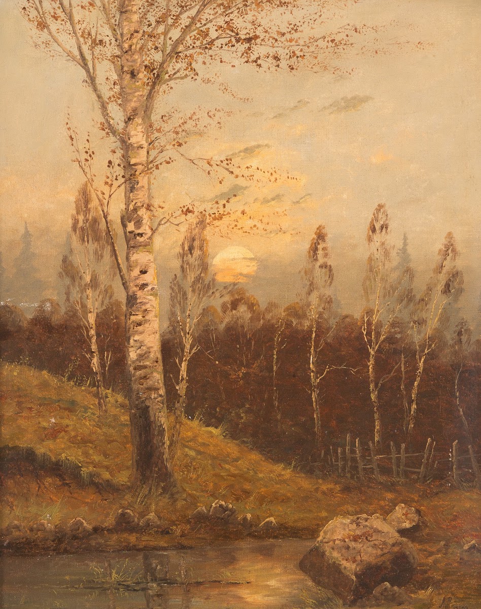 Birch forest in the evening 1902