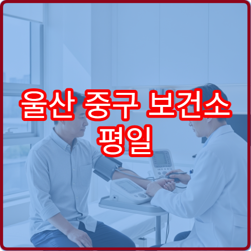 울산 중구 보건소 평일 진료 시간 및 공휴일 휴일 운영 여부 최신 정보