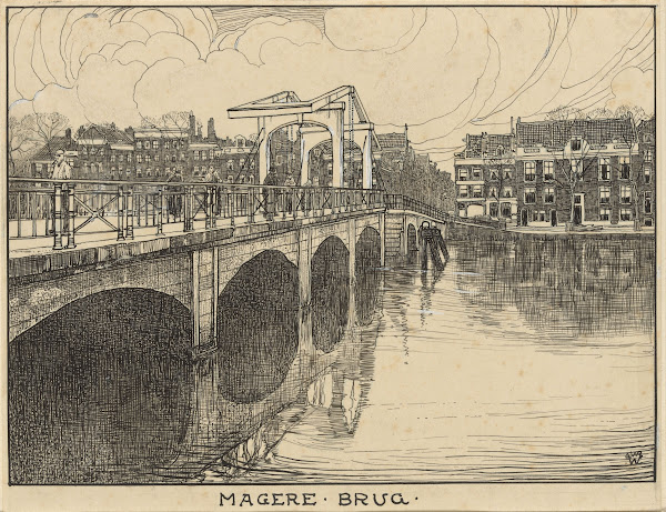 De Magere Brug te Amsterdam 20th century