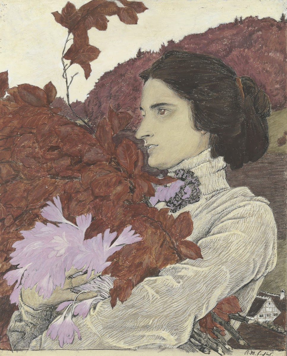Woman with a flower bouquet