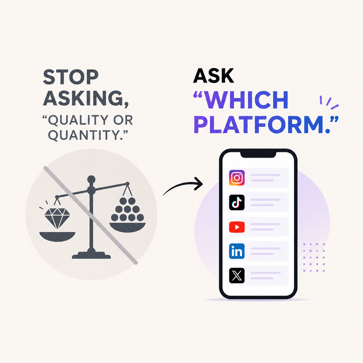 Stop Asking, "Quality or Quantity." Ask "Which Platform."