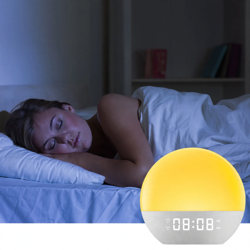 LED Wake-Up Light with Sunrise Simulation and White Noise