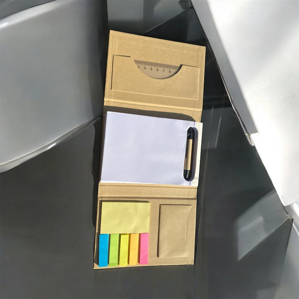Kit bloco de notas, régua, mini caneta e post-it — foto 2