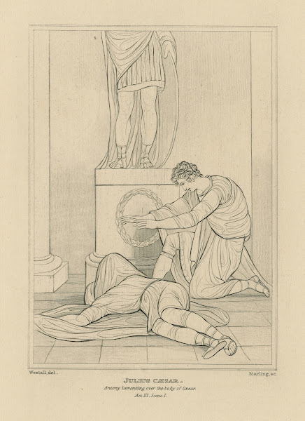 Julius Caesar Antony lamenting over the body of Caesar act III scene I 19th cent
