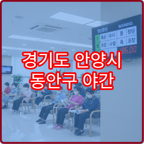 경기도 안양시 동안구 야간 소아청소년과 진료 병원 어린이 발열 치료 가능