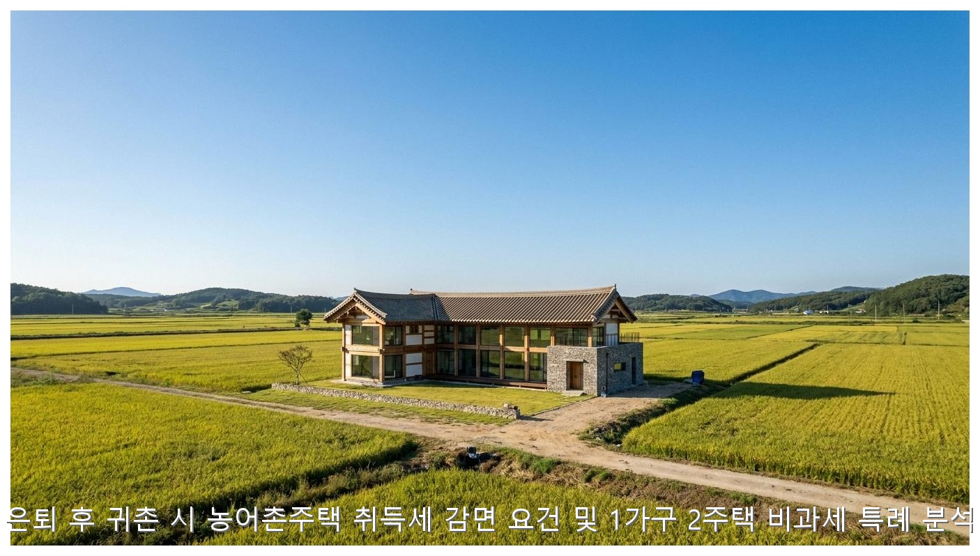 은퇴 후 농어촌주택 세금 감면 및 1가구 2주택 비과세 전략 핵심 안내 및 분석 인포그래픽 (8)