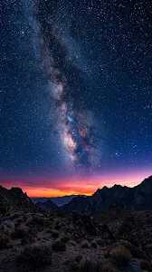 Landscape Photography of a Colorful Twilight Sky with the Milky Way