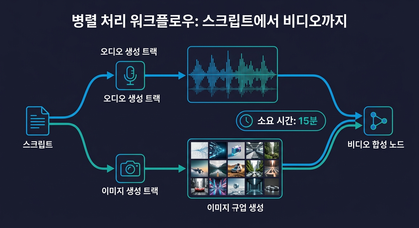 TTS와 이미지 병렬 생성 구조