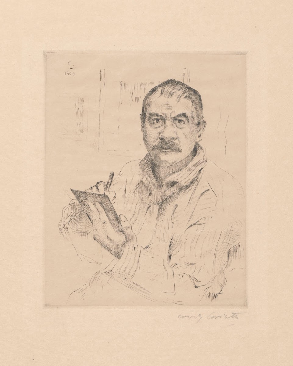 Selbstbildnis radierend 1909