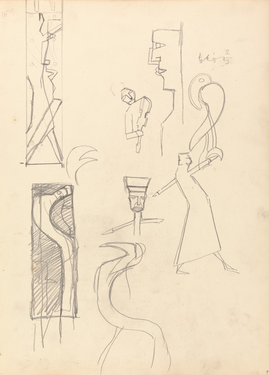 Cave of the Golden Calf Study of Geometric Figures 1912