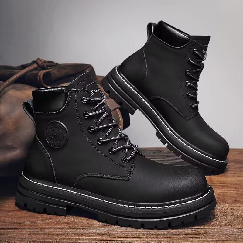Men's boots, water-repellent, slip-resistant, mid-calf