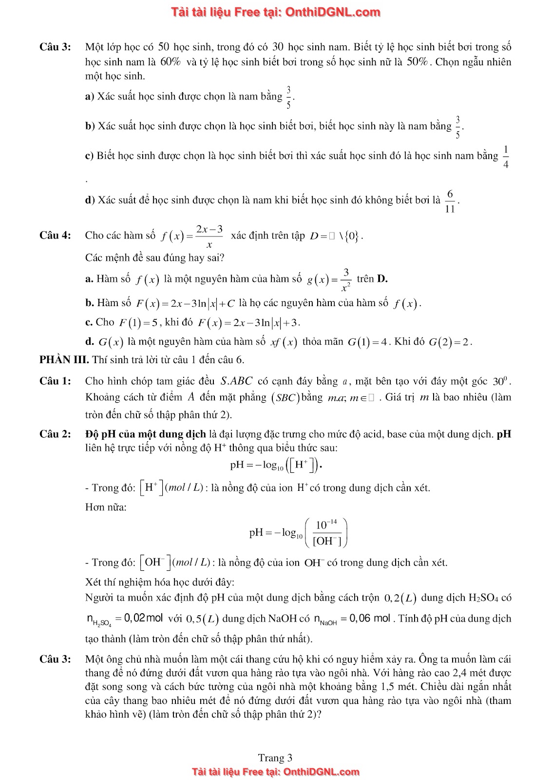 32 đề phát triển minh họa môn toán - có đáp án