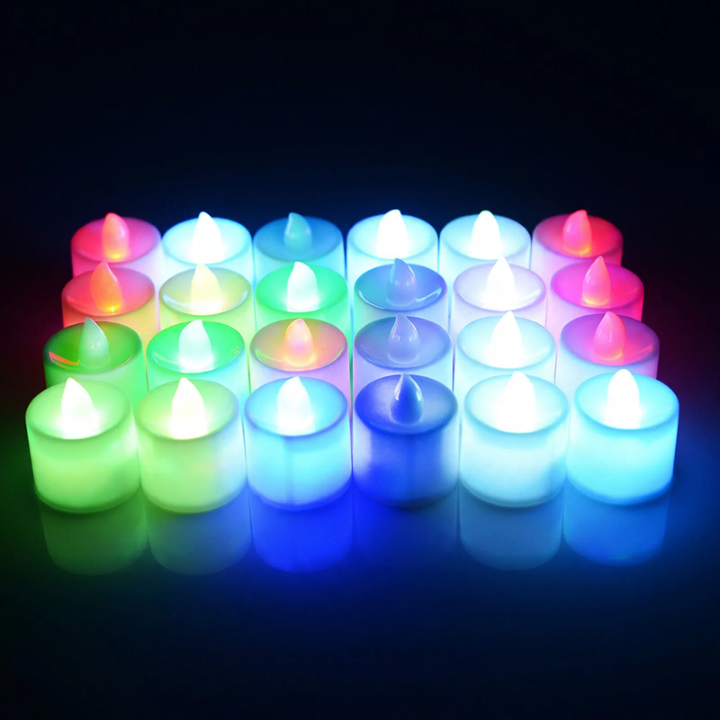 LED candle, color changing